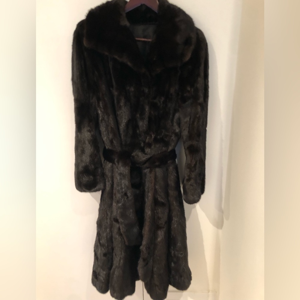 Mink coat from Creeds. Black mink